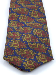 ANNALISE Blue/Brown 3 Fold Tie in Luxury Printed Silk