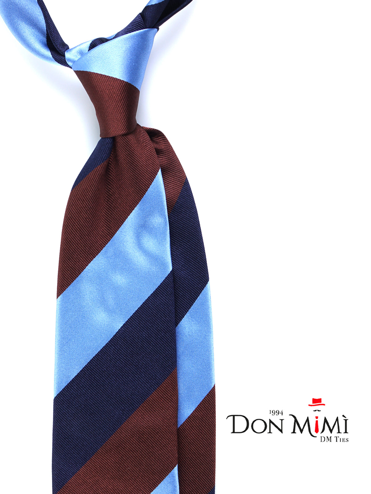 DINA 3 Fold Brown Woven Silk Tie