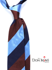 DINA 3 Fold Brown Woven Silk Tie