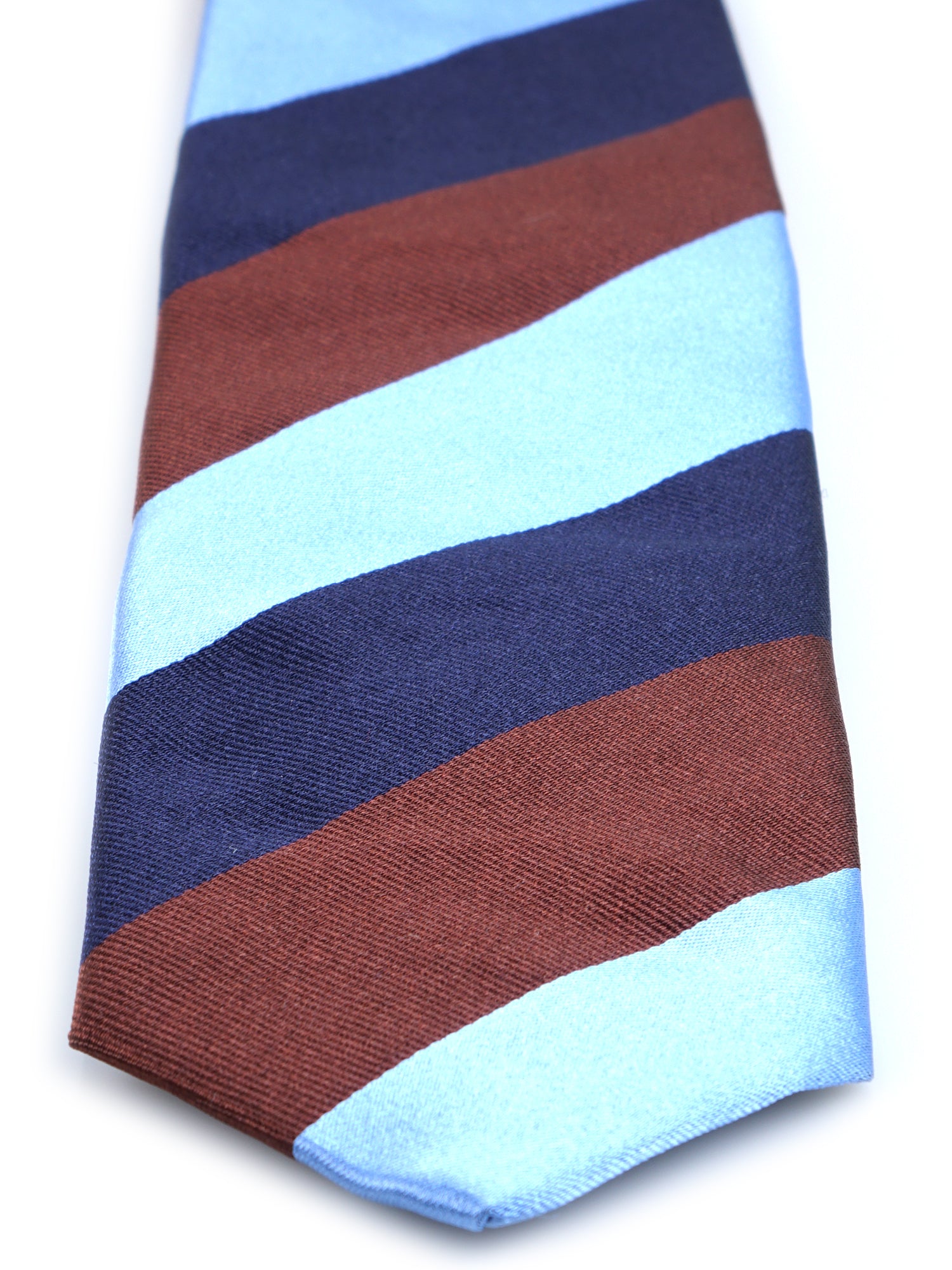 DINA 3 Fold Brown Woven Silk Tie