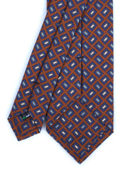 NADIR 3 Fold Orange Tie in Madder Silk