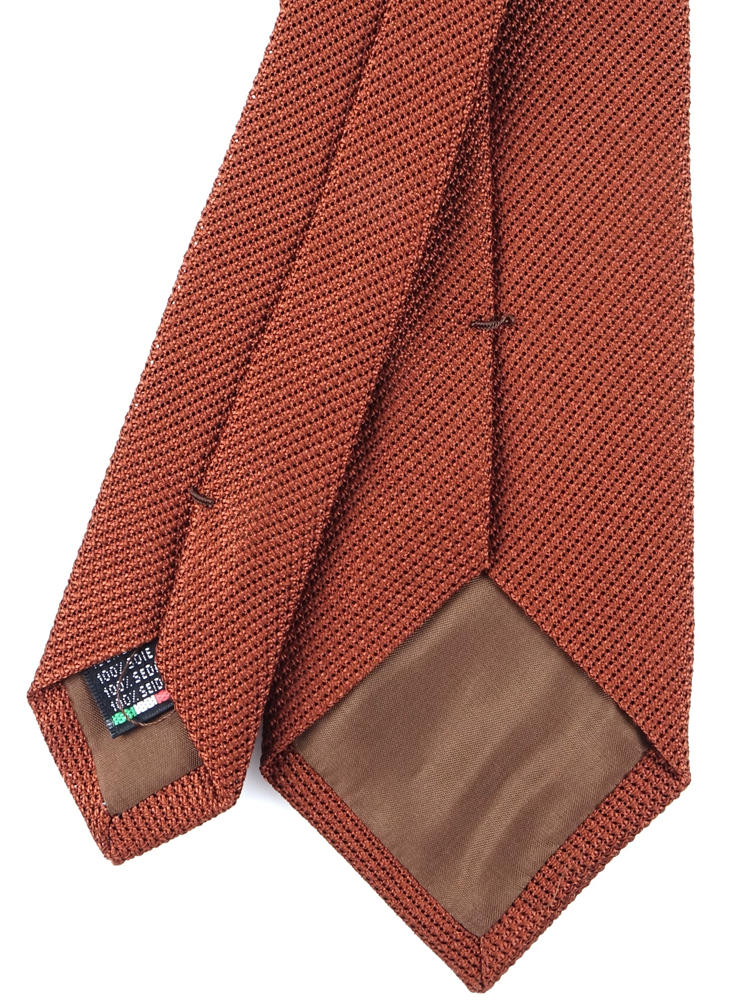 ONICE Light Brown 3 Fold Silk Gauze Necktie with English Thread