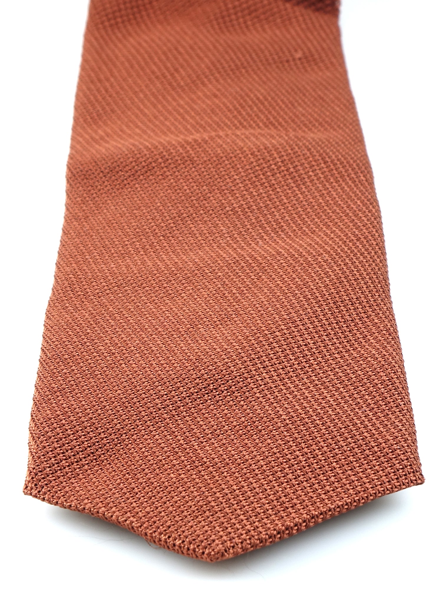 ONICE Light Brown 3 Fold Silk Gauze Necktie with English Thread