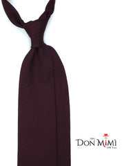 3-fold burgundy silk gauze tie with ONICE twist