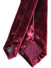 CONRAD 3-fold tie in burgundy silk and viscose velvet