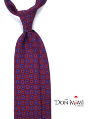 3 Fold Tie Bordeaux Silk Madder ESTELA