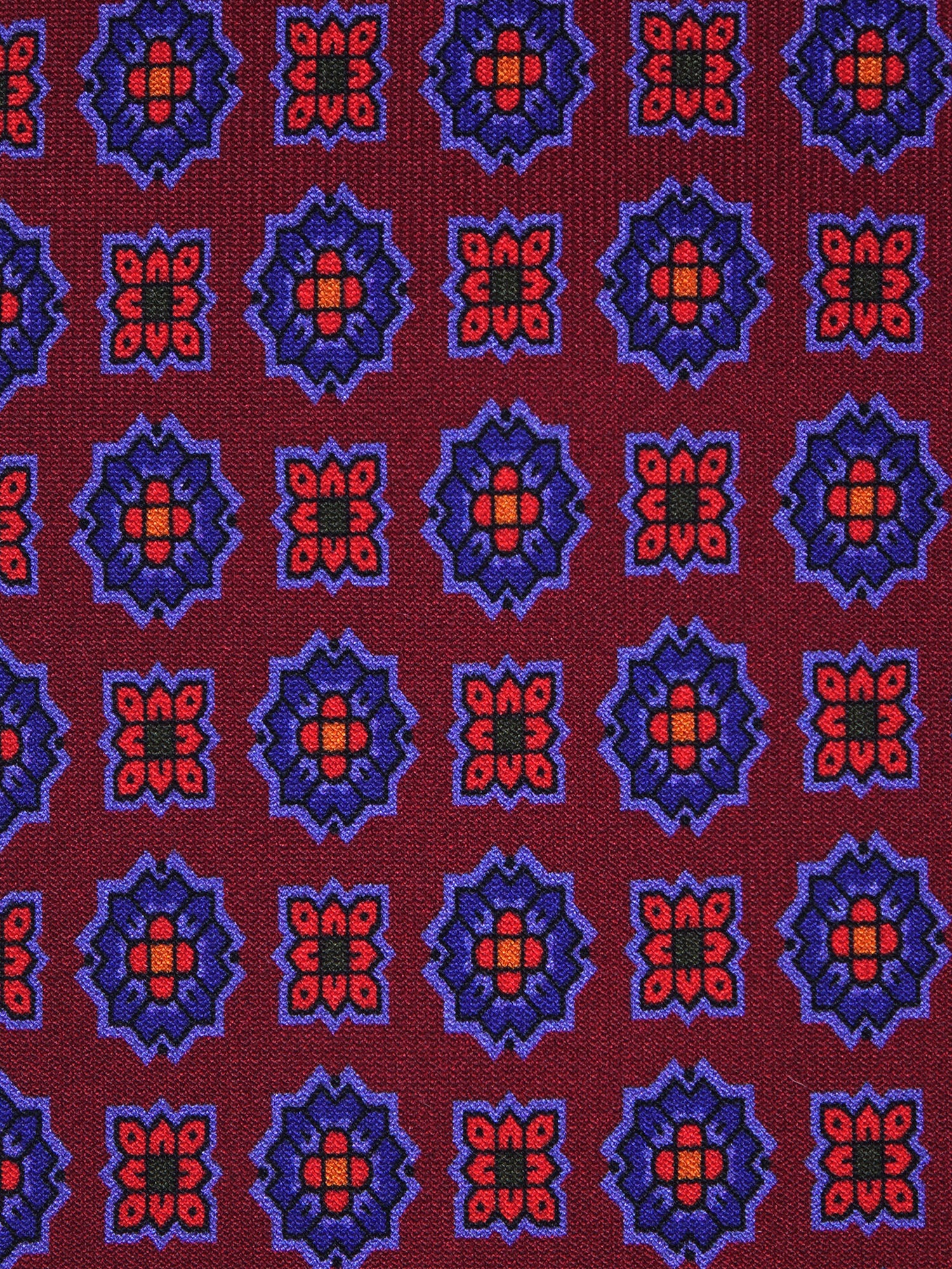 3 Fold Tie Bordeaux Silk Madder ESTELA