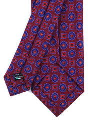 3 Fold Tie Bordeaux Silk Madder ESTELA