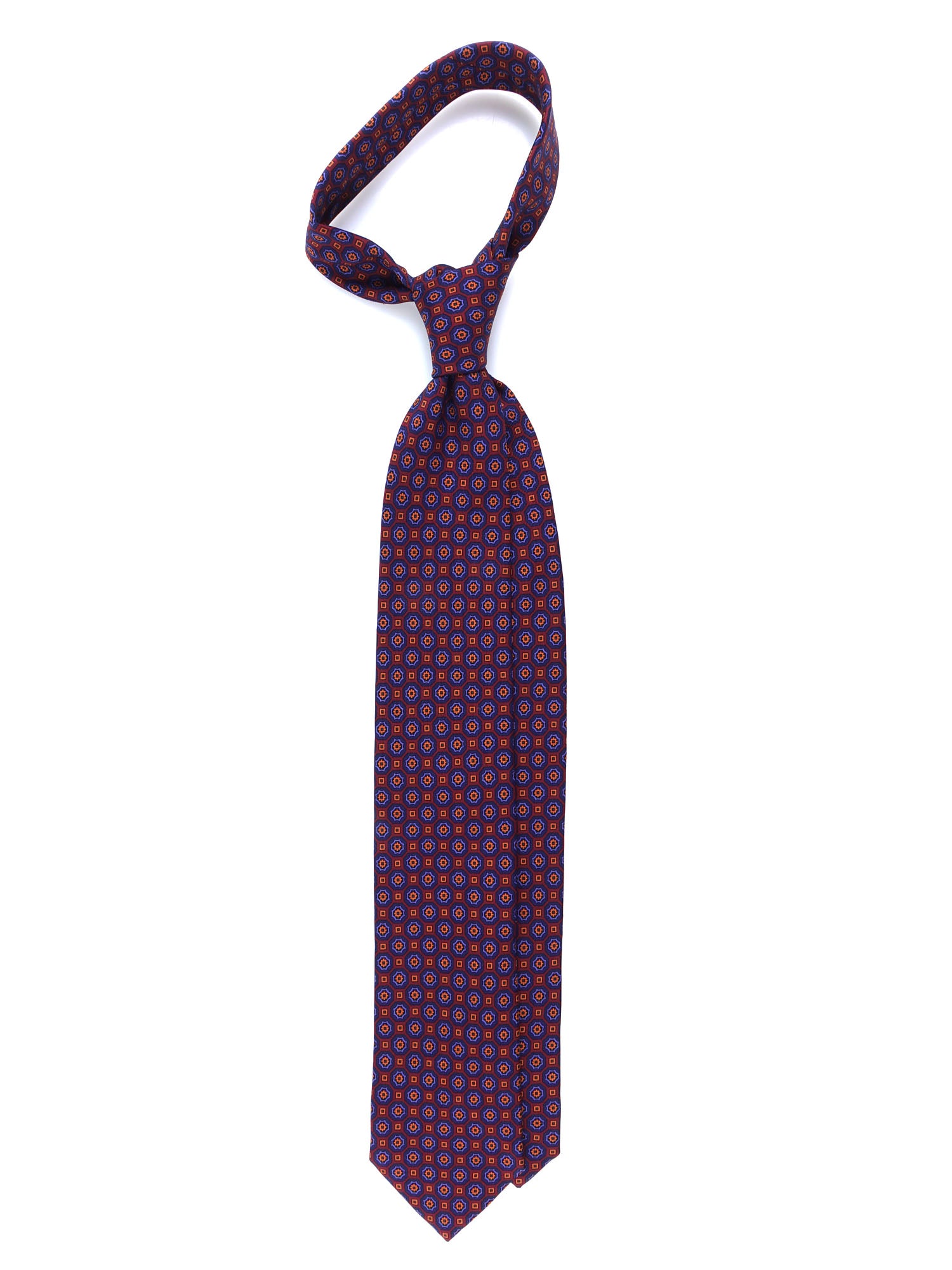 3 Fold Tie Bordeaux in Madder Silk MEGHAN