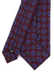 3 Fold Tie Bordeaux in silk madder DILETTA