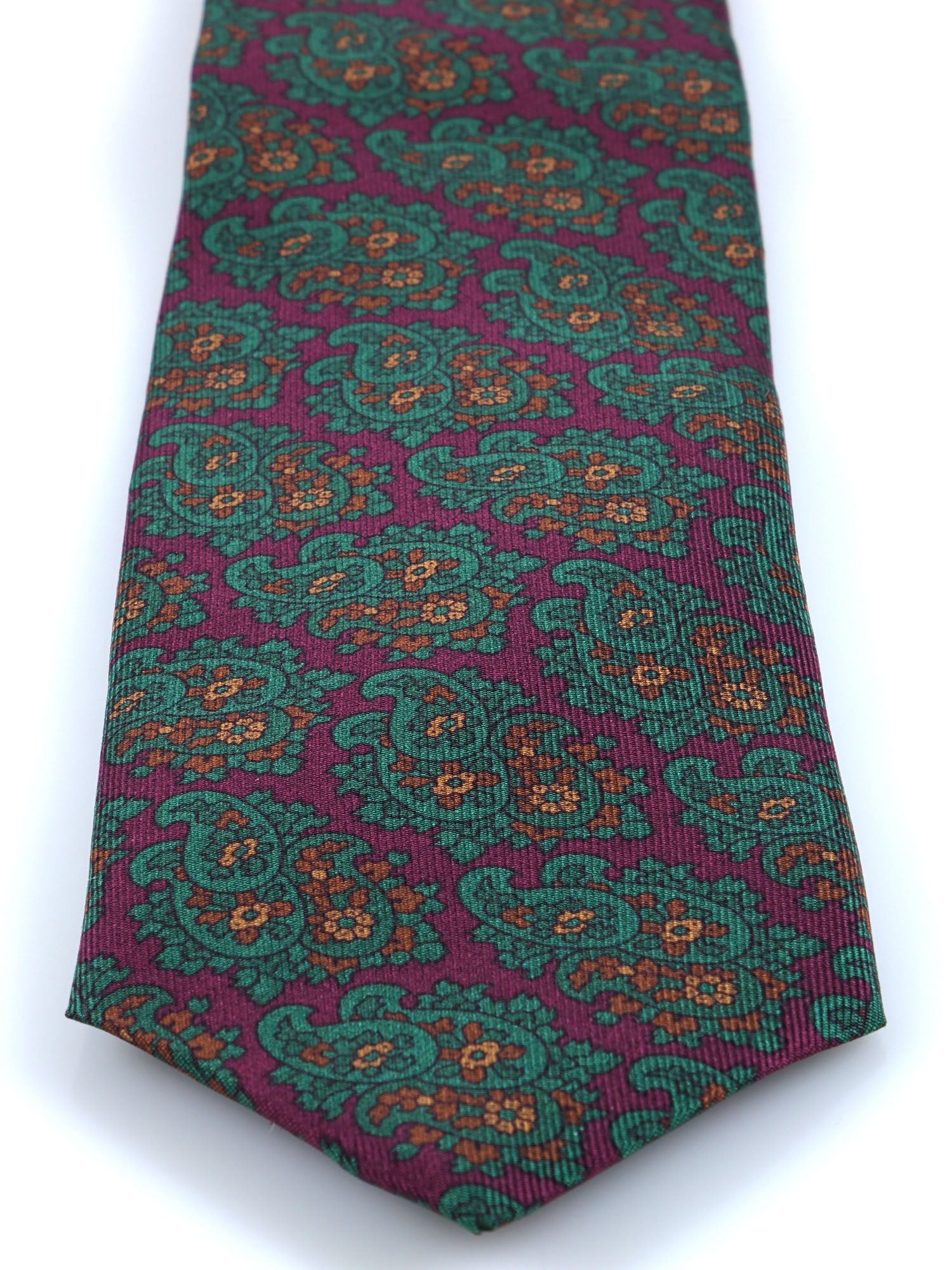 ANNALISE 3-Fold Bordeaux Tie in Luxury Printed Silk