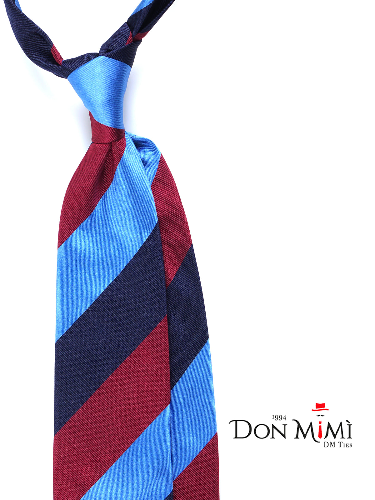 DINA 3-Fold Bordeaux Woven Silk Tie