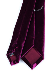 CONRAD Women's 3-fold tie in burgundy silk and viscose velvet