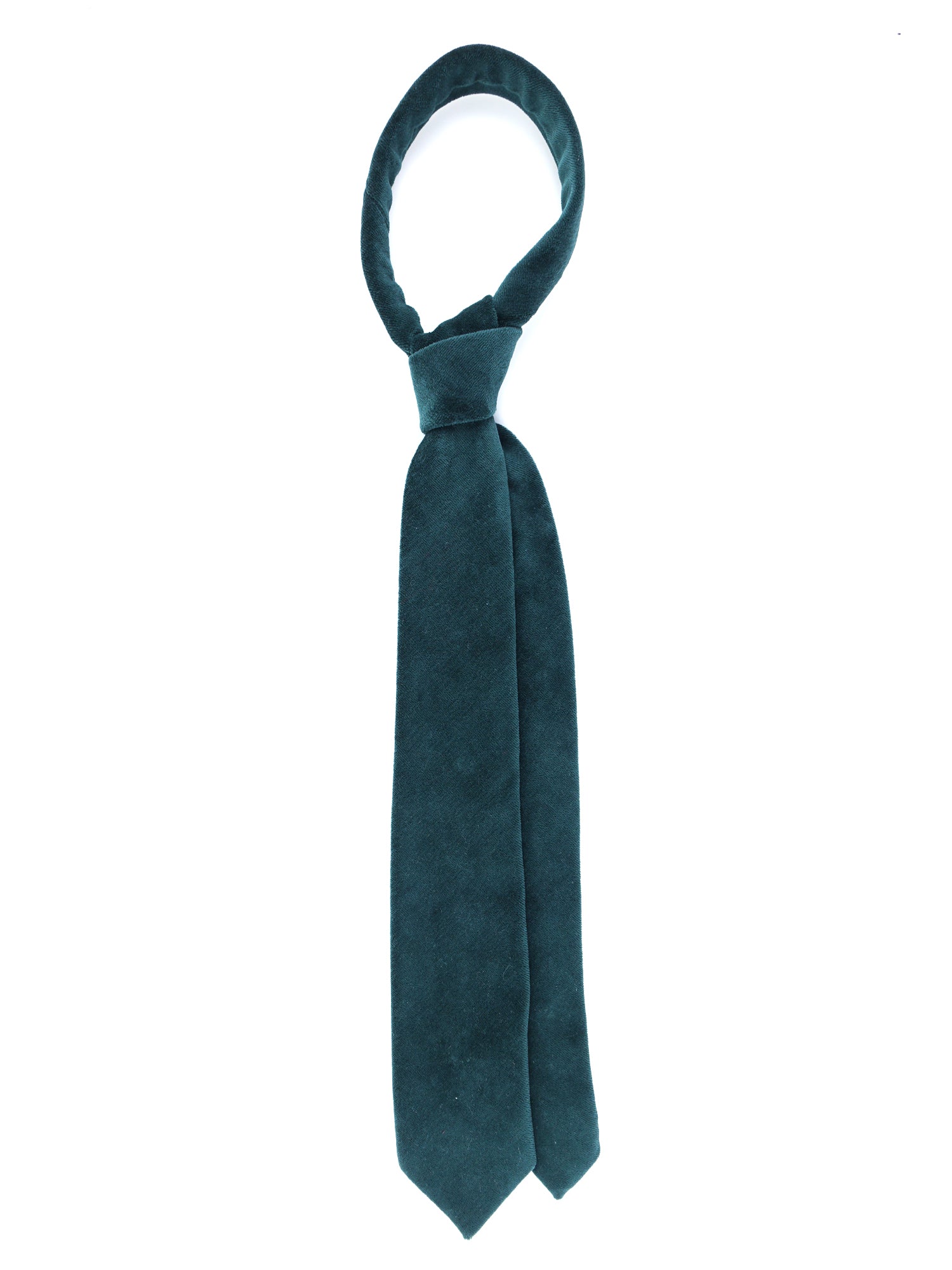 SANSET Green Velvet 3 Fold Tie