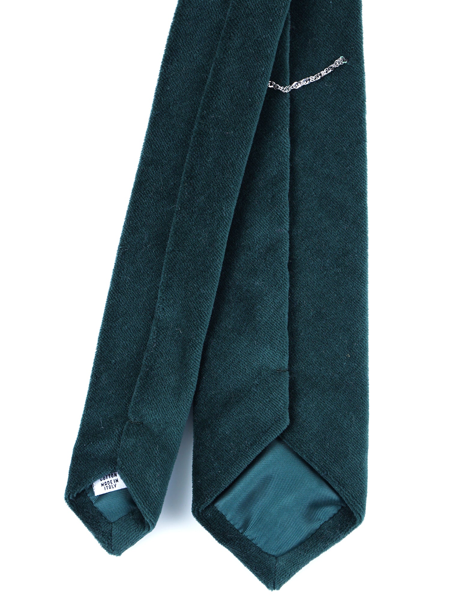 SANSET Green Velvet 3 Fold Tie