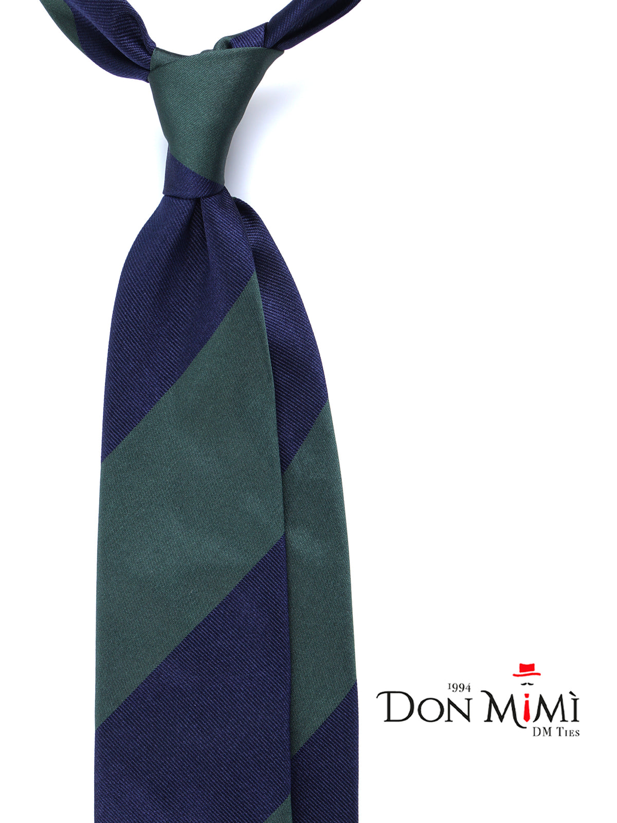 PAOLA Green 3 Fold Woven Silk Tie