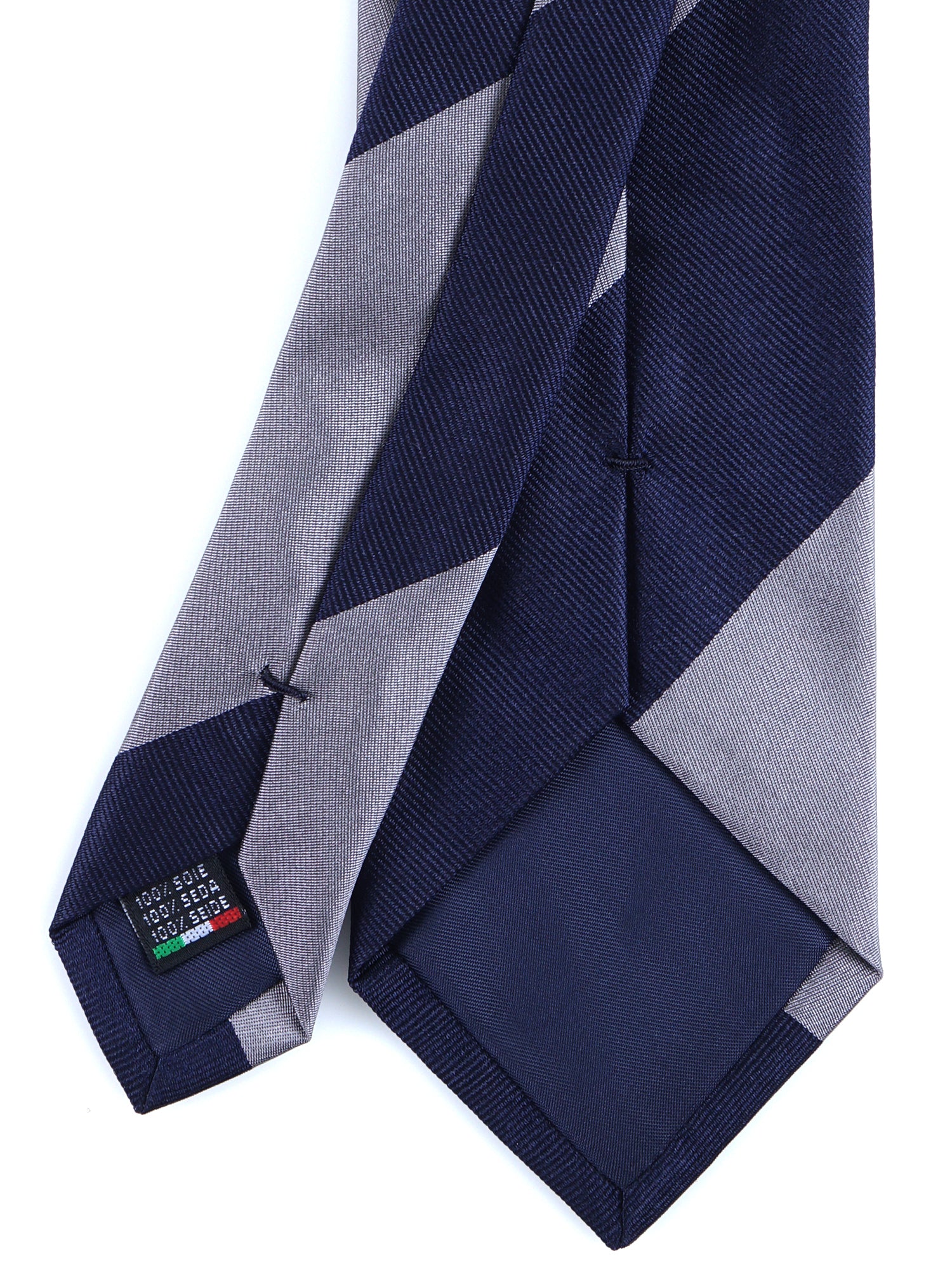 PAOLA 3 Fold Grey Woven Silk Tie