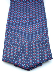 ALFONSO Printed English Silk 3 Fold Blue Tie