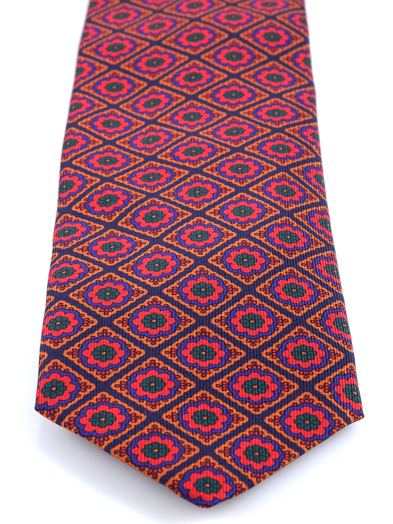 DASTINY 3 Fold Blue/Yellow Madder Silk Tie