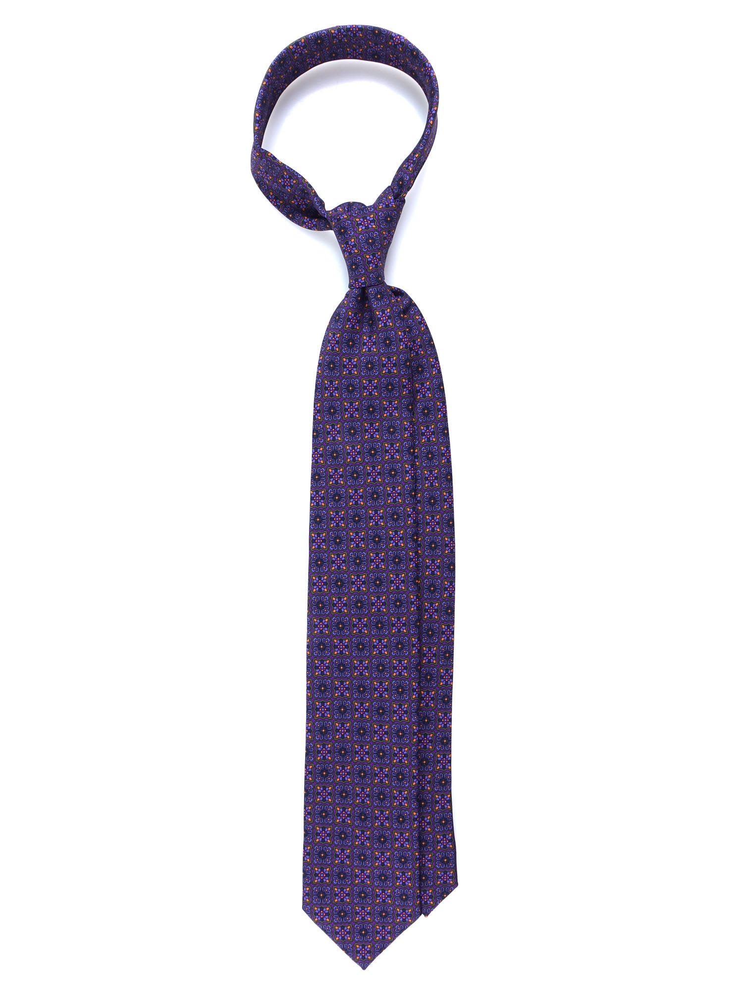 AZIZA Purple Madder Silk 3 Fold Tie