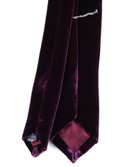 CONRAD 3-fold purple silk and viscose velvet tie