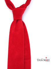 SANSET Red Velvet 3-Fold Tie