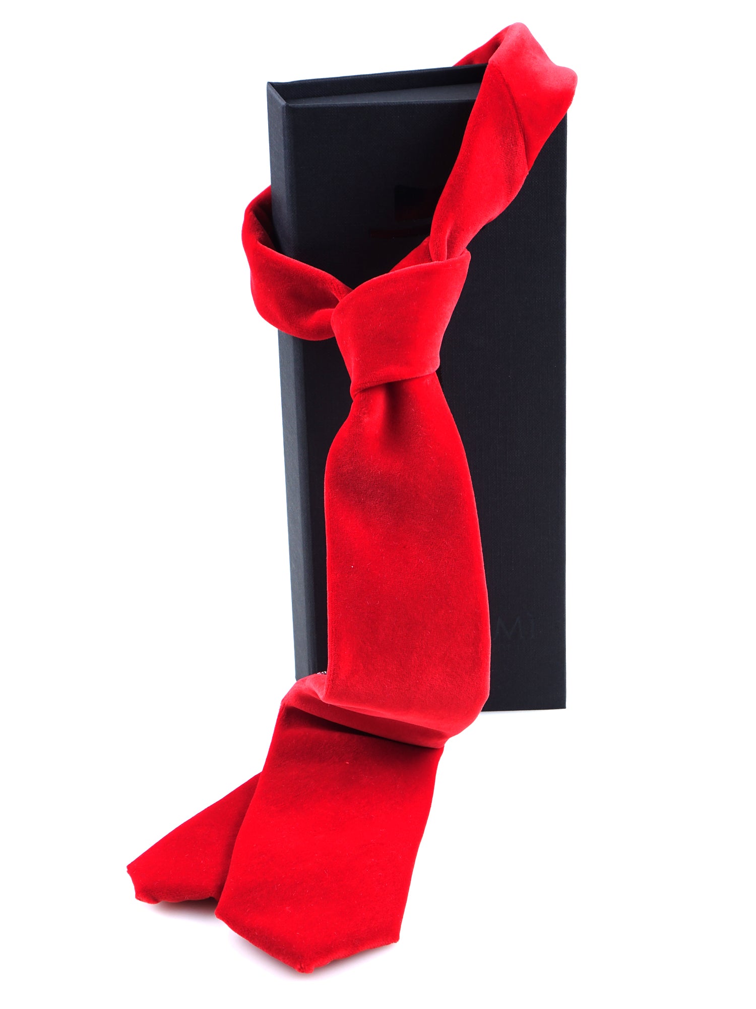 SANSET Red Velvet 3-Fold Tie