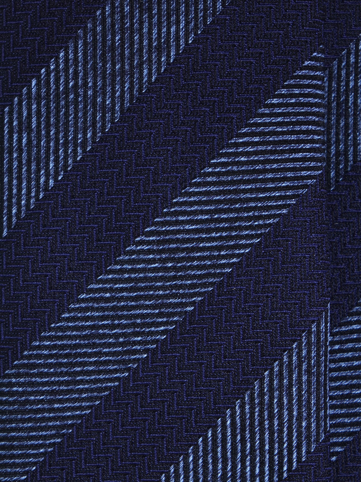 SPIKE 3-fold blue jacquard silk tie