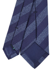 SPIKE 3-fold blue jacquard silk tie