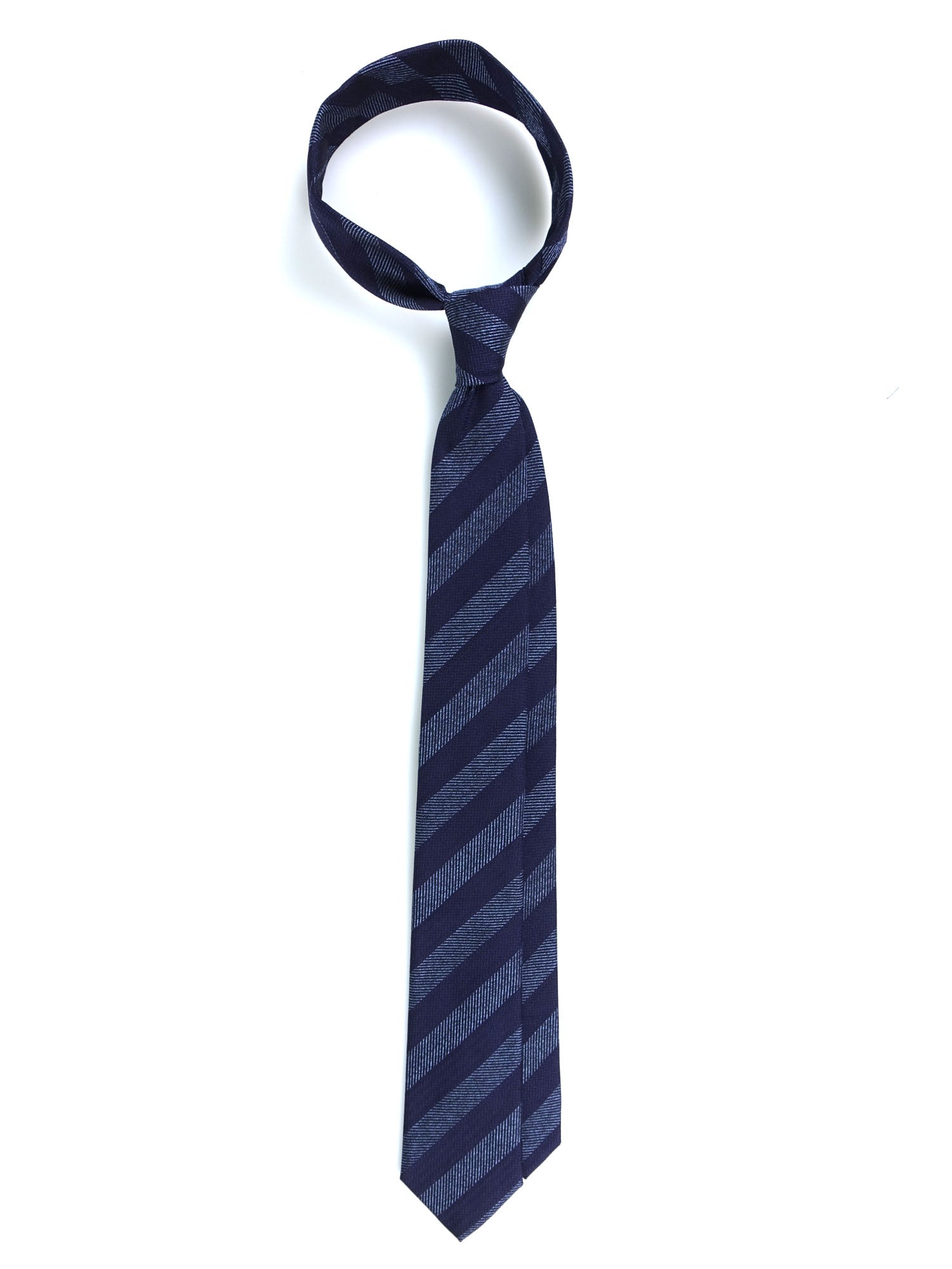 SPIKE 3-fold blue jacquard silk tie