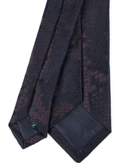 PYTHON Brown Jacquard Silk 3 Fold Tie