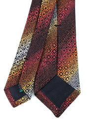 3-fold brown jacquard silk tie LEOPARD