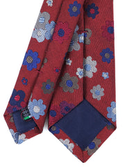 VERNA 3-fold rust jacquard silk tie