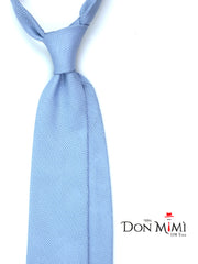 3-fold light blue silk gauze tie with ONICE twist