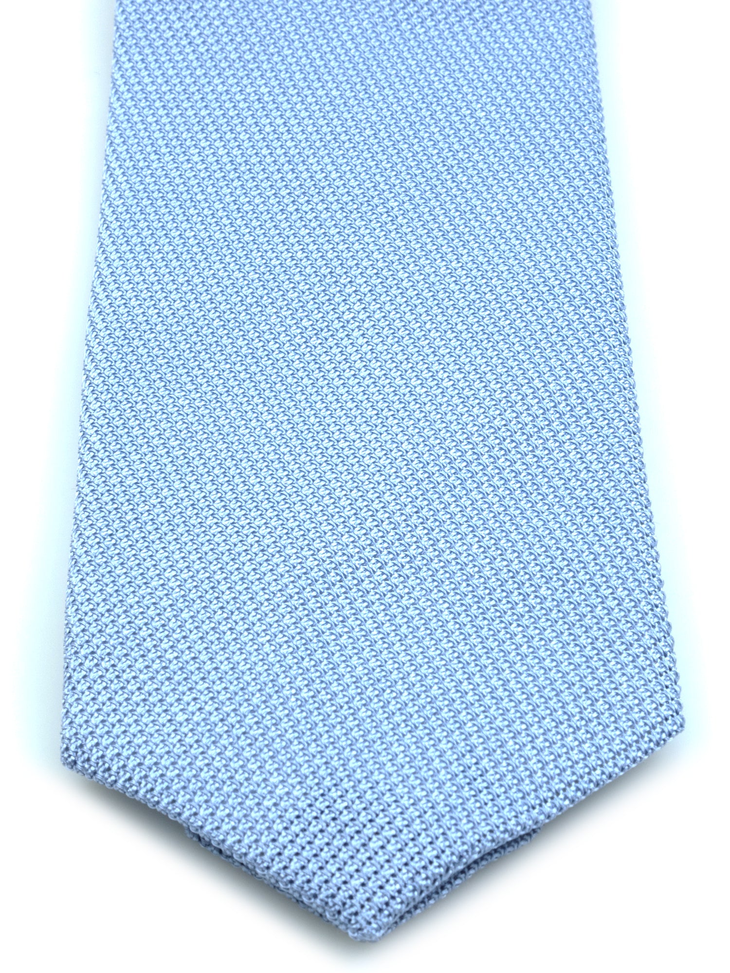 3-fold light blue silk gauze tie with ONICE twist