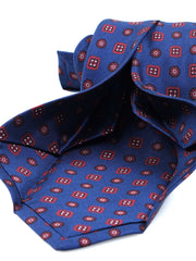 SAMANTHA 7-fold tie in English printed silk Brown