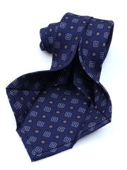 SAMANTHA 7-fold tie in English printed silk Brown