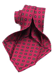 SAMANTHA 7-fold tie in English printed silk Brown