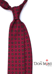 SAMANTHA 7-fold tie in English printed silk Brown