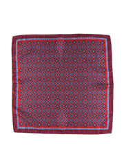 DANIELE Printed Silk Rust XL Pocket Square