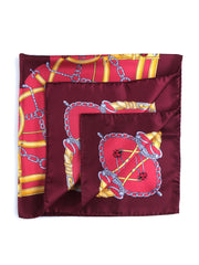 Foulard bordeaux 70x70cm in seta stampata LADY BUGS