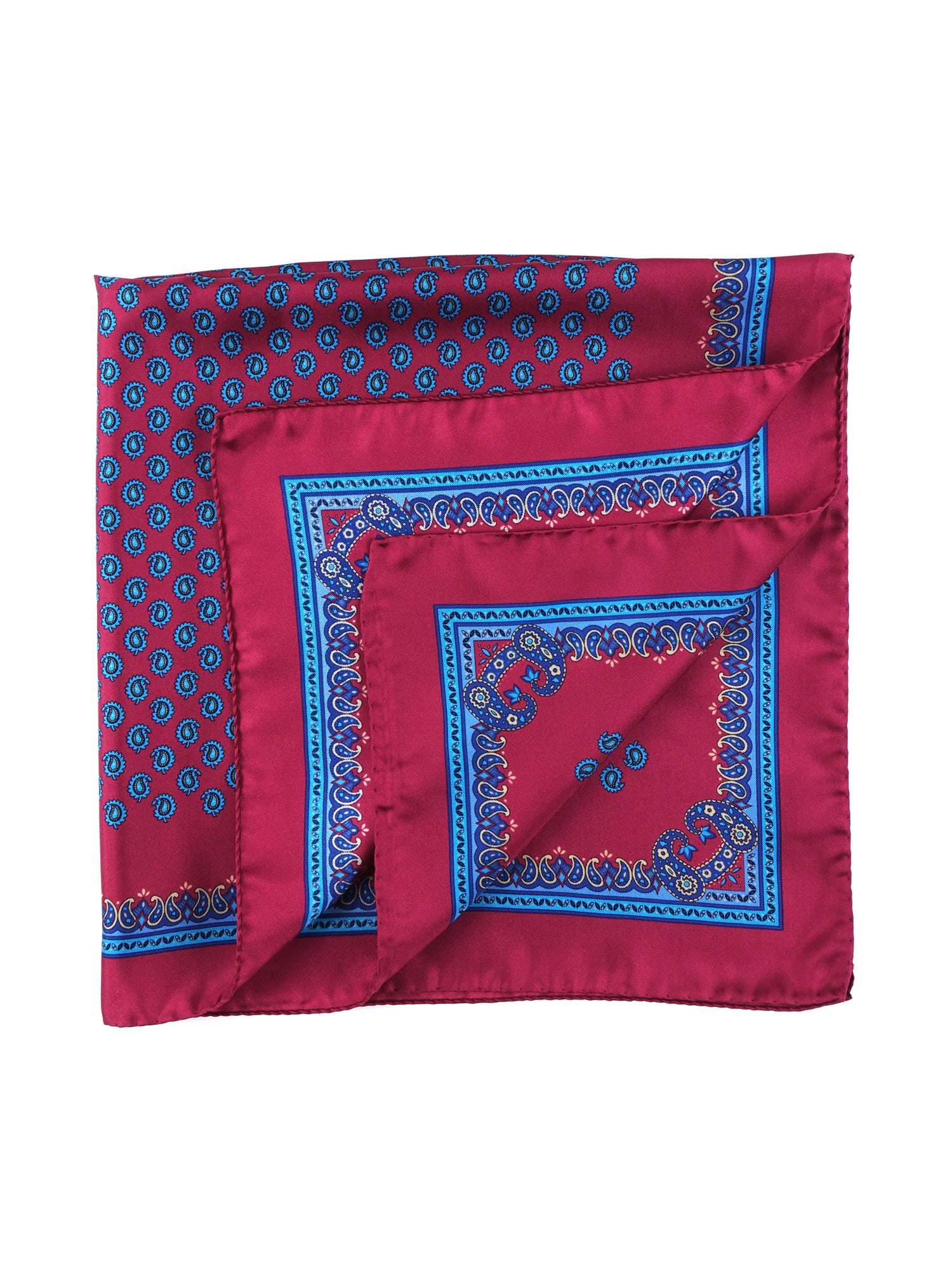 Foulard bordeaux 70x70cm in seta stampata PIOGGIA