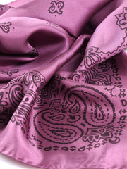 Foulard lilla 70x70cm in seta stampata ABSTRA