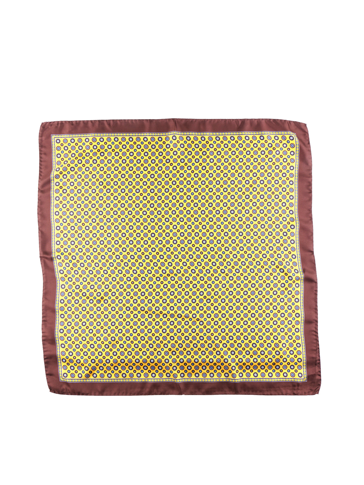 Foulard giallo 70x70cm in seta stampata SKINNER