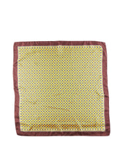 Foulard giallo 70x70cm in seta stampata SKINNER