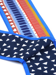 Electric blue twilly scarf in DOTTIE printed silk