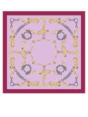 Lilac scarf 90x90cm in REINS printed silk