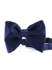 Navy blue bow tie GOCCIA model already knotted in satin silk