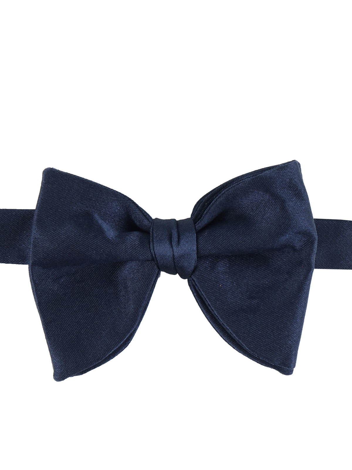 Midnight blue bow tie GOCCIA model already knotted in satin silk