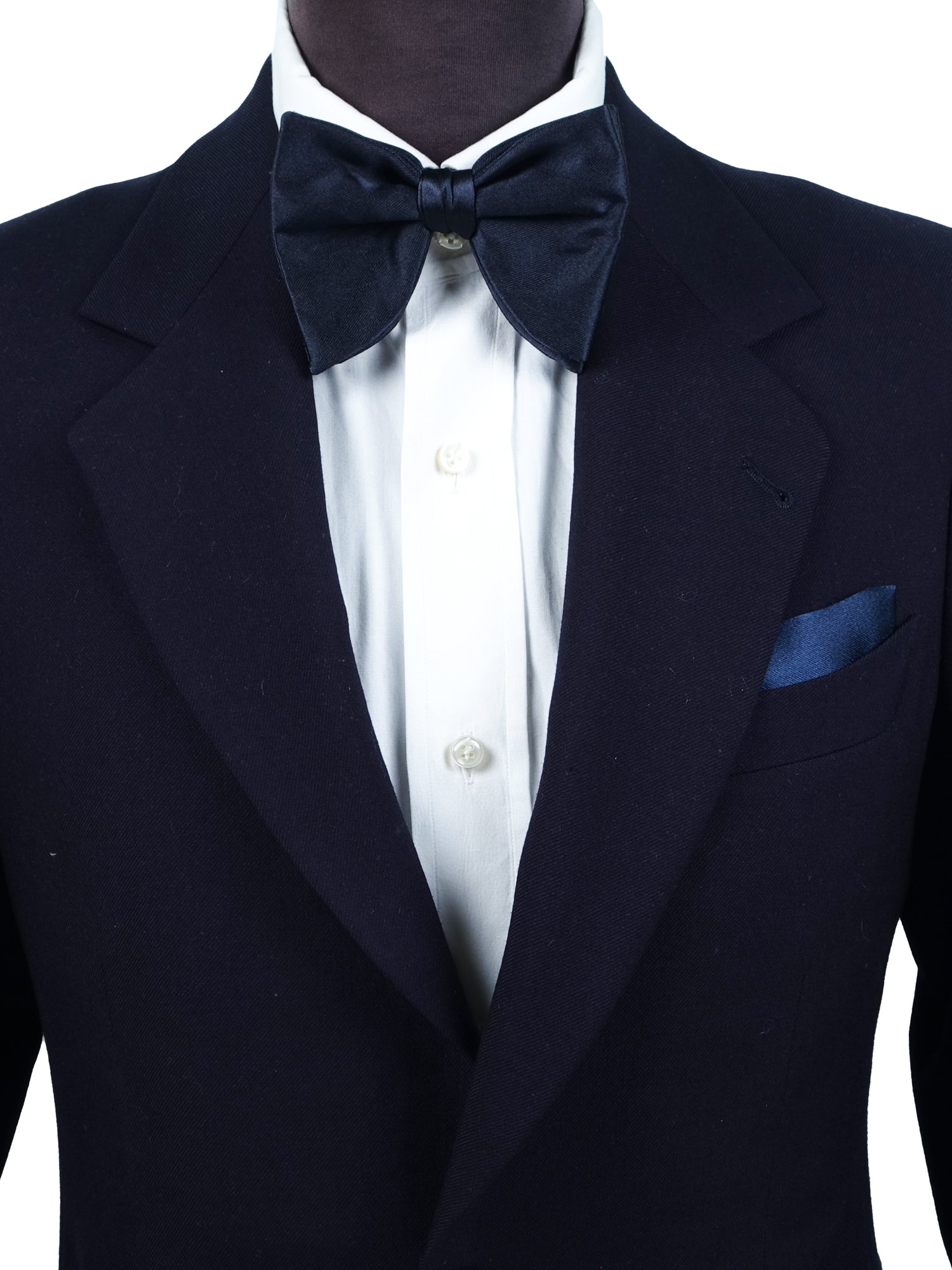 Midnight blue bow tie GOCCIA model already knotted in satin silk